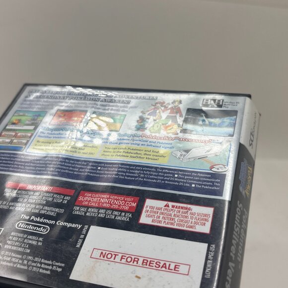 Pokemon SoulSilver Version DS (Nintendo DS, 2010) Not For Resale No Manual - Picture 4 of 4